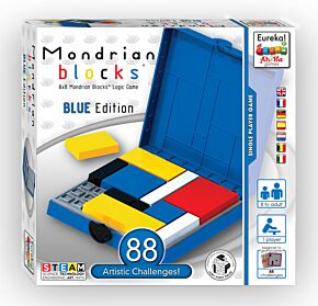Mondrian blocks (blauwe versie)