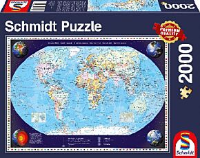 Puzzel van wereldbol (Schmidt)