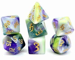 Role playing dice set Siberian Iris